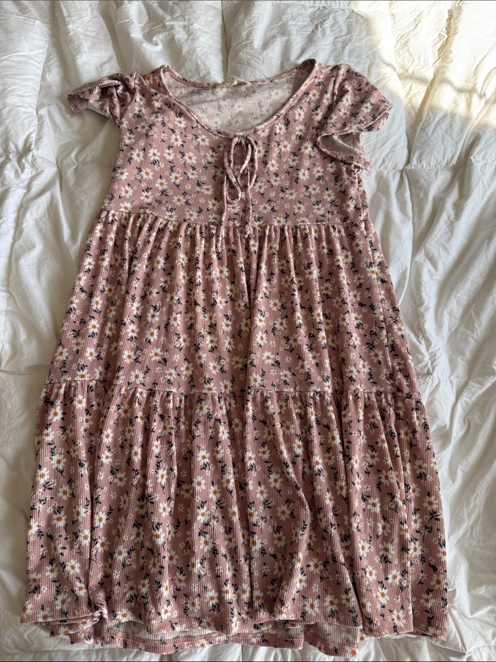 Jessica Simpson Mauve Floral Tiered Dress